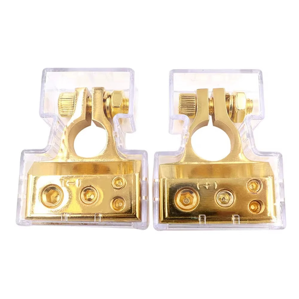2Pcs 0/2/4/8/10 Gauge Positive Negative Car Battery Terminal Connectors Auto Car Marine Battery Terminal Connectors Shims