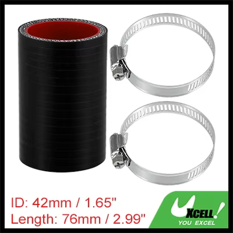22Mm 25Mm 28Mm 30Mm 35Mm 42Mm 54Mm 65Mm 83Mm ID Car Straight Silicone Hose Coupler Intercooler Tube W/ Clamps 76Mm L