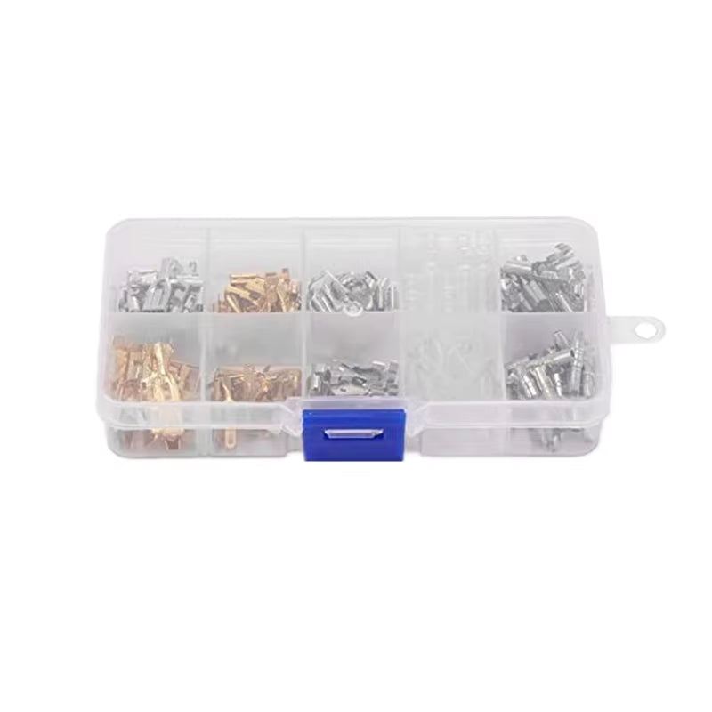 150Pcs 2.8MM 4.0MM 4.8MM 6.3MM Male and Female Car-Shaped Spade Connector Joint Crimp Terminal Insulation Seal for Car Motorcycl