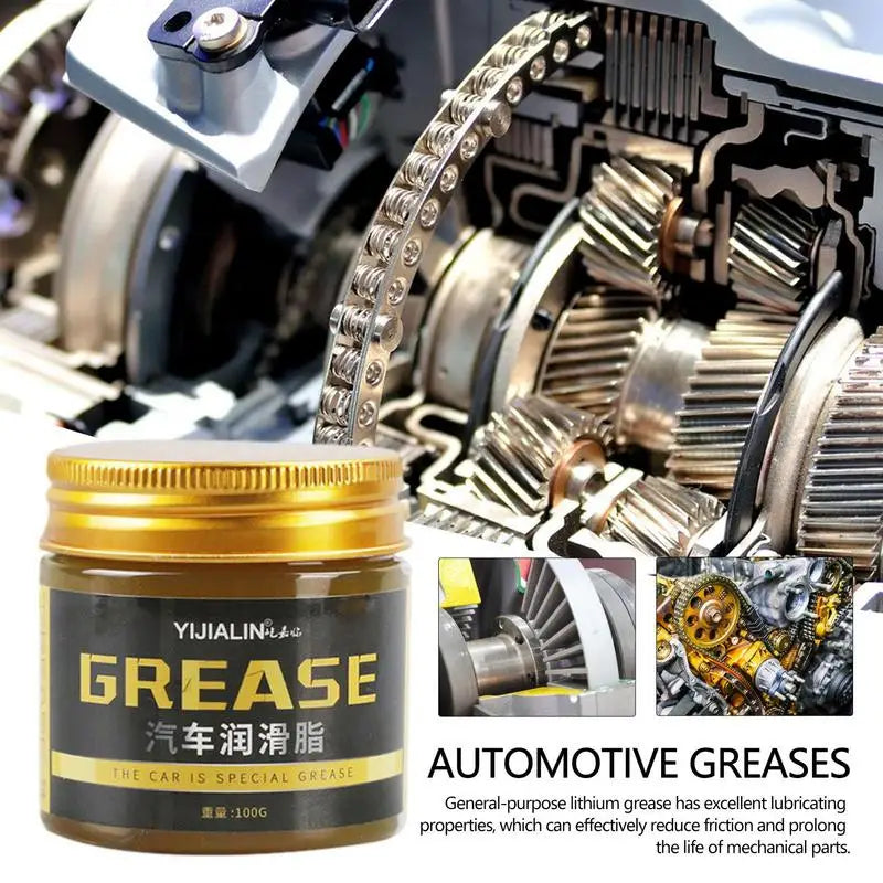 100G Automotive Grease Waterproof Lubricant High Temp Grease Wheel Bearing Grease for Automobile Hub Bearings Metal Surfaces