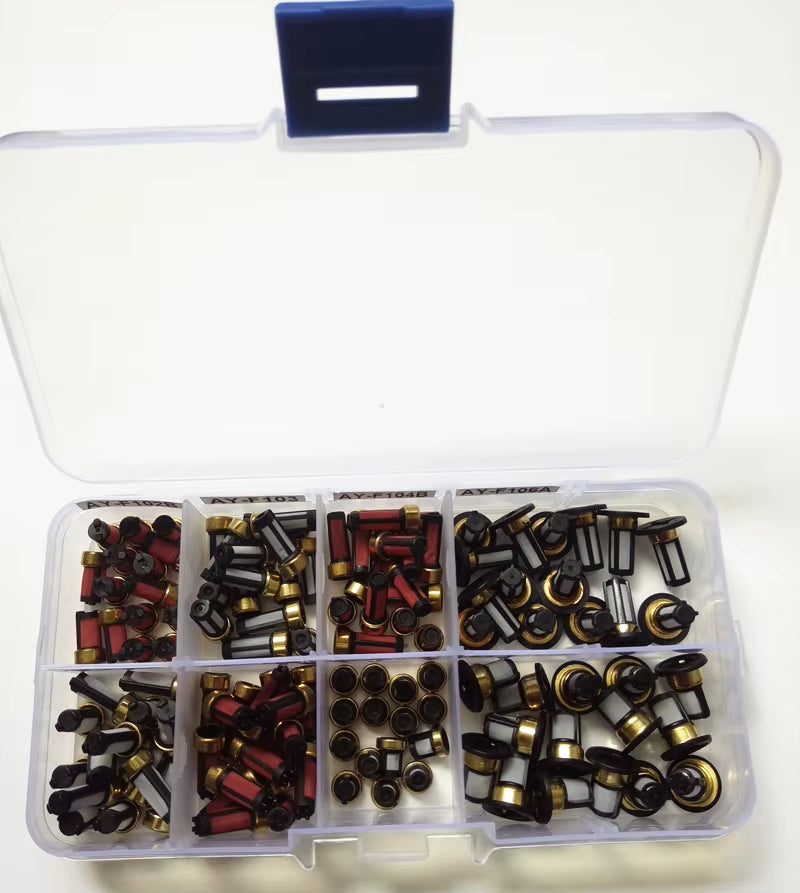 Free Shipping 120Pieces Micro Filter for Fuel Injection Wholesales High Quality Fuel Injector Filter with 8Kinds Item