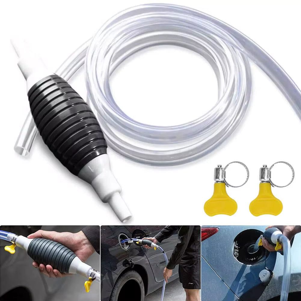 2/3/1M PVC Handy Manual Gas Oil Pump Car Fuel Pump Hand Straw Pump for Liquid Gasoline Tuning Fuel Gasoline Diesel Pump