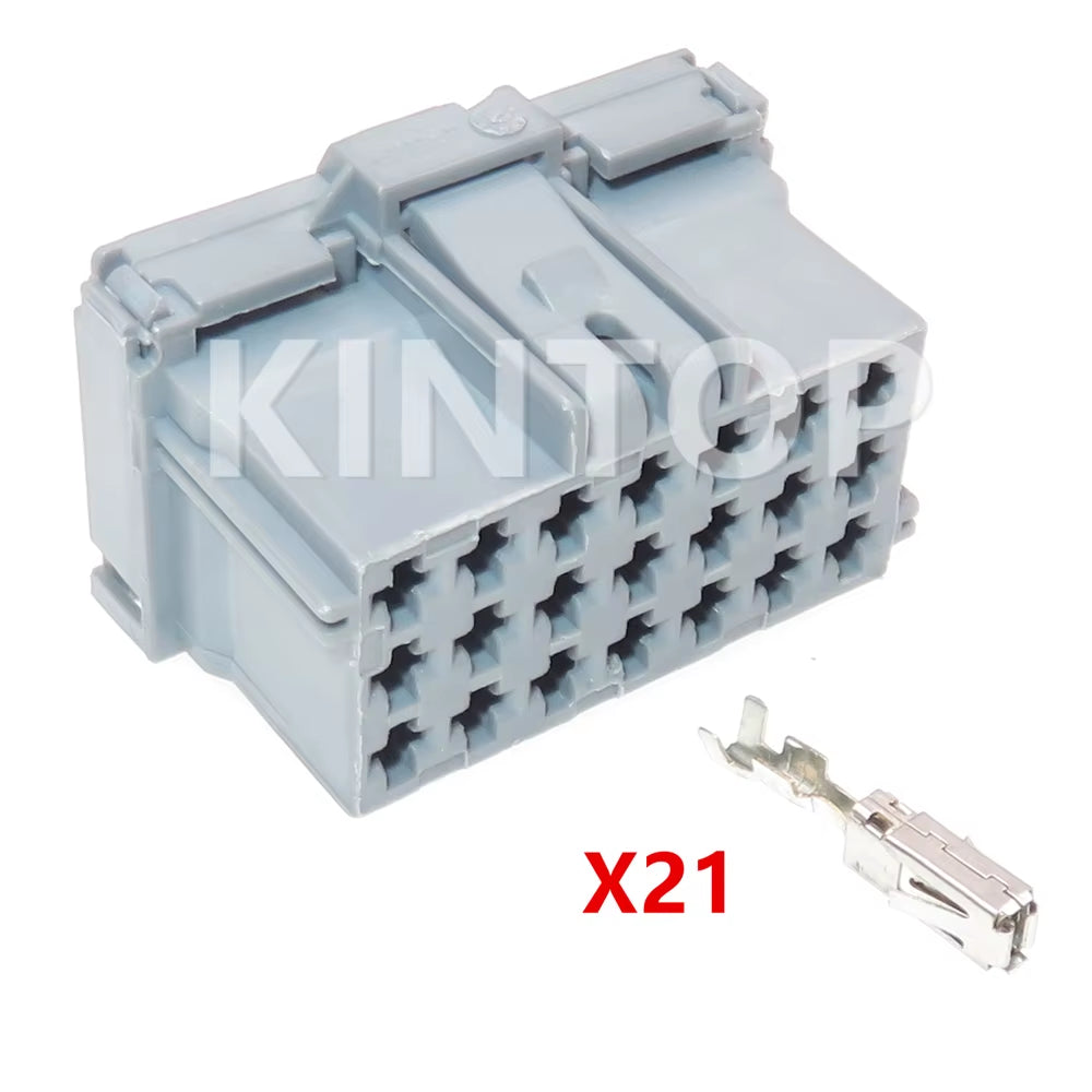1 Set 21 Pins 1-967630-2 Auto AC Assembly Plastic Housing Unsealed Connector Grey Car Wiring Socket with Wires 8-968975-2