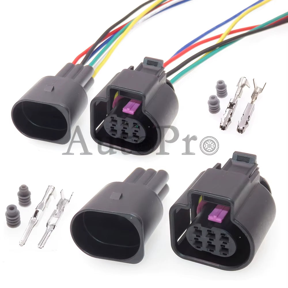 1 Set 6 Hole 1928404669 AC Assembly Car Oxygen Sensor Waterproof Socket Auto Male Female Docking Wiring Harness Connector