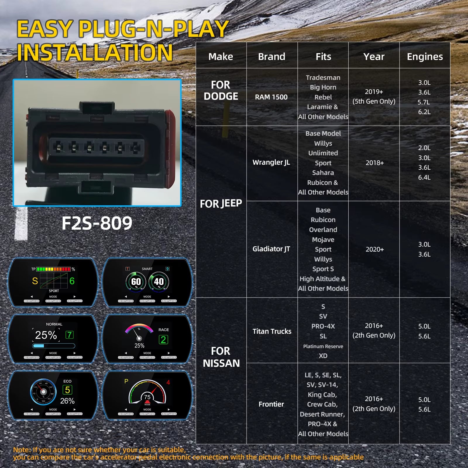 H Throttle Response Controller Tuning Part Accessory 9 Drive 5 Modes Digital Racing Potent Booster Shift Power Delay Accelerator