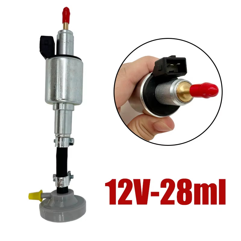 12V/24V Air Diesel Parking Heater Oil Fuel Pump Pulse Meter Pump W/Damper Fuel Check Valve for Webasto Eberspacher 22/28/35/65ML