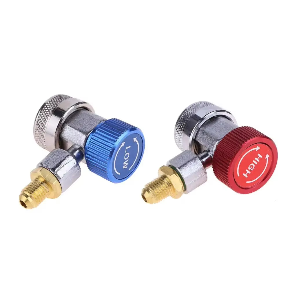 R134A Car A/C Air Conditioner Quick Coupler Connector Adapters H/L Manifold Connector Air Conditioning Refrigerant Adjustable