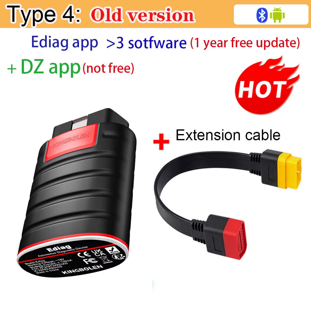 Ediag Hot Version Full System Diagnostic Tool OBD2 Scanner 16 Resets ECU Coding Bi-Directional PK THINKCAR Thinkdiag