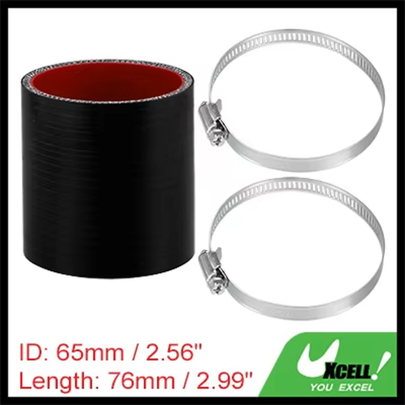 22Mm 25Mm 28Mm 30Mm 35Mm 42Mm 54Mm 65Mm 83Mm ID Car Straight Silicone Hose Coupler Intercooler Tube W/ Clamps 76Mm L