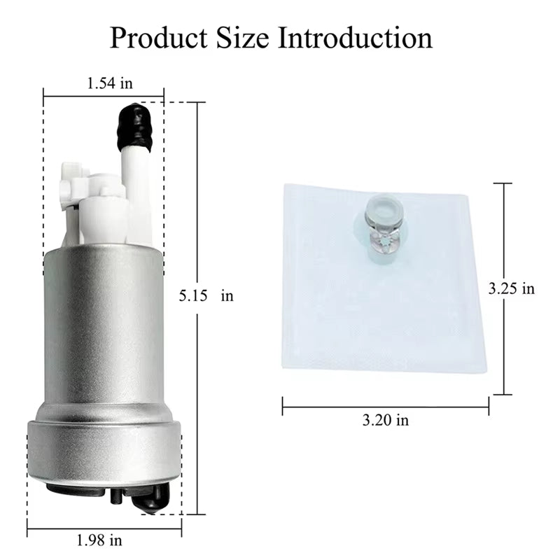 Stylish 535Lph F90000295 Fuel Pump & 400-1168 Install Kit E85