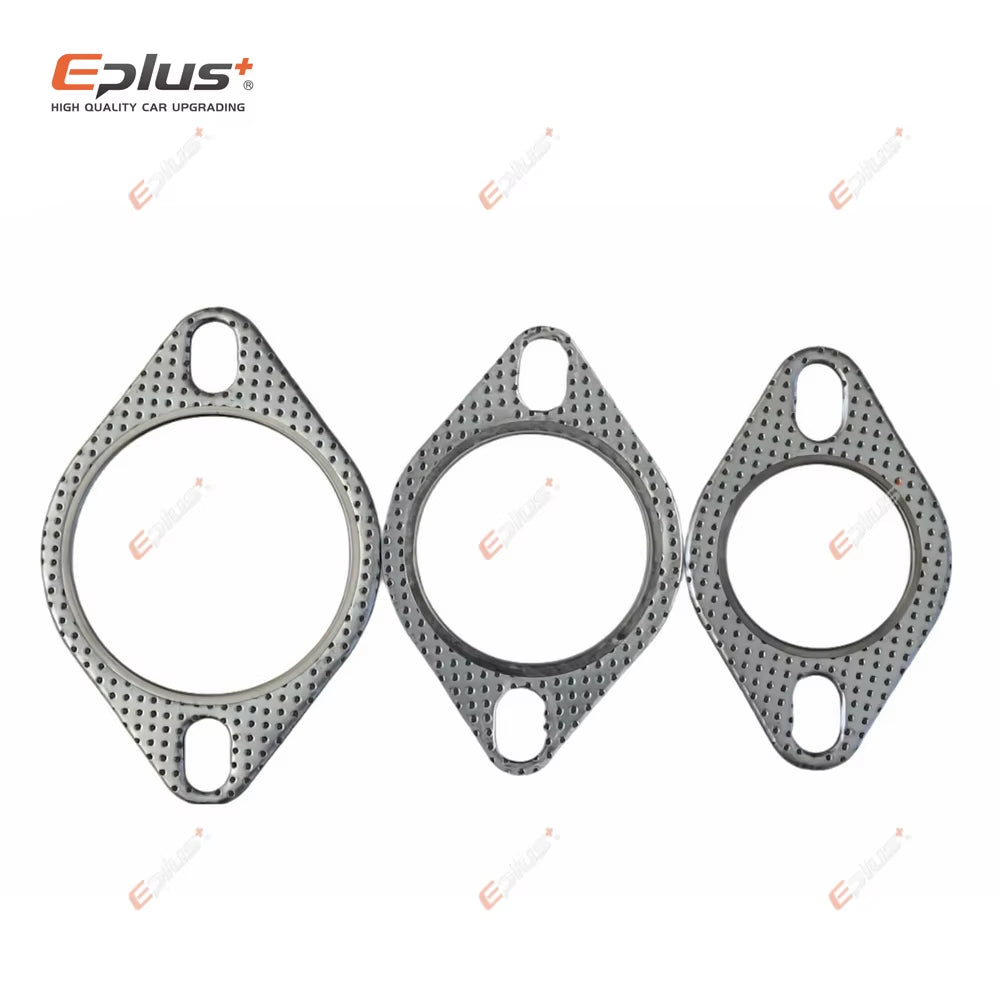 Eplus Car Motorcycle Exhaust Pipe Muffler Flange Joint Kit Universal 2 Holes 304 Stainless Steel 51MM 63MM 76MM