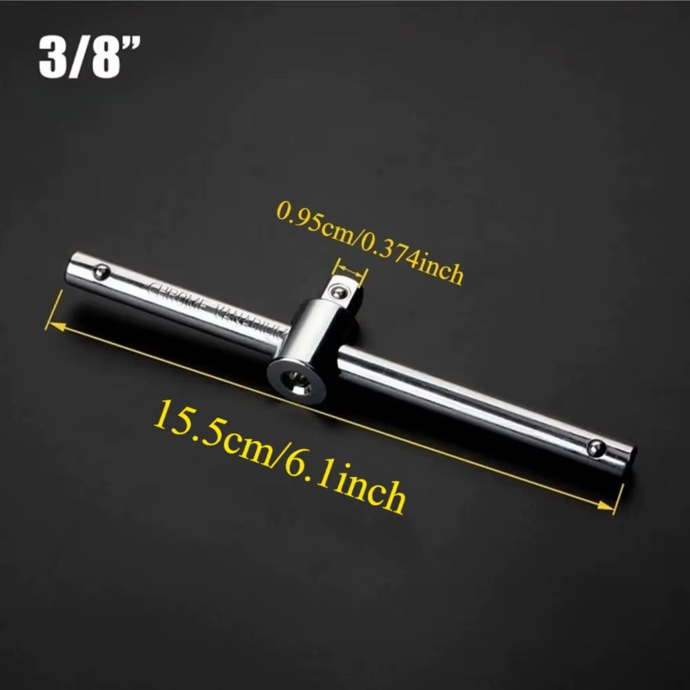 1Pcs/2Pcs New Extension Socket Wrench 3/8" 1/2" Drive Sleeve T Bar Socket Adapter Lengthened Auto Repair Tools Sliding Rod