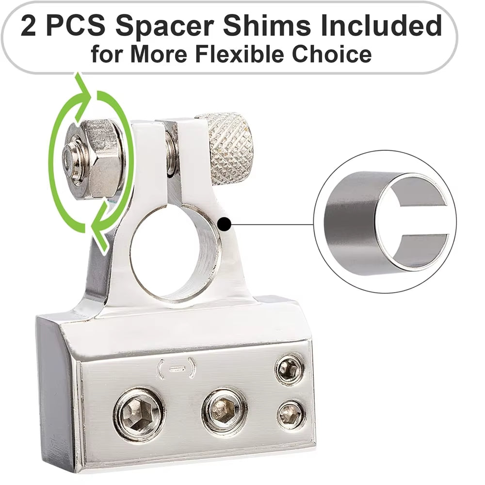 2Pcs 0/2/4/8/10 Gauge Positive Negative Car Battery Terminal Connectors Auto Car Marine Battery Terminal Connectors Shims