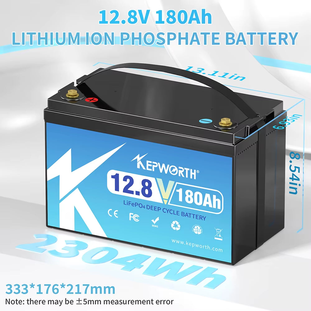 New 12V 24V 50Ah 100Ah 120Ah 180Ah 200Ah 300Ah Lithium Iron Phosphate Battery for Golf Cart EV RV Solar Energy Trolling Motor