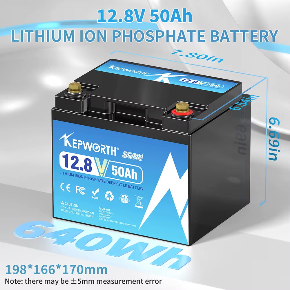 New 12V 24V 50Ah 100Ah 120Ah 180Ah 200Ah 300Ah Lithium Iron Phosphate Battery for Golf Cart EV RV Solar Energy Trolling Motor