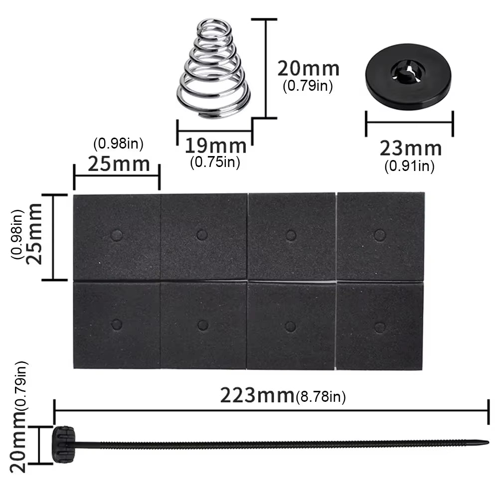 Universal Electric Cooling Radiator Auto Fan Mounting Kit Zip Ties Straps Tabs Brackets Car Accessories Parts