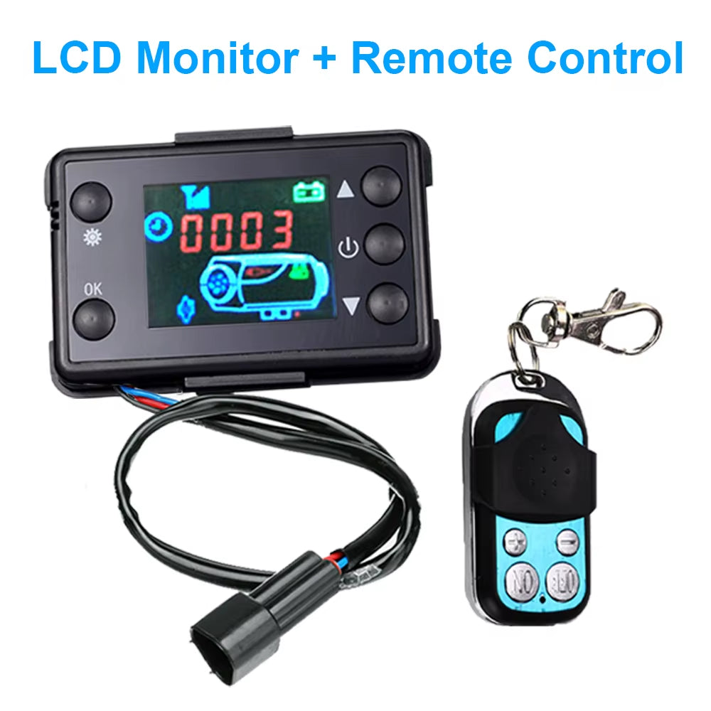 12V Car Air Parking Heater Monitor Switch Manual Buttons Remote Controller LCD Display for Truck Air Diesel Heater Accessories