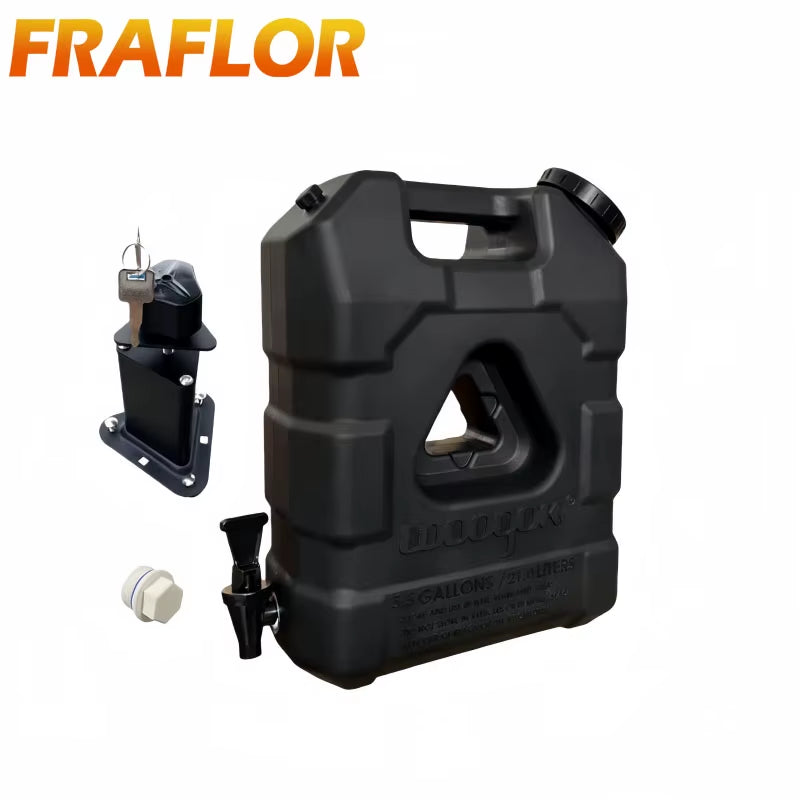 Car Mounted 21L Water Tank Large Capacity Portable Camping Water Storage Bucket Detachable Faucet for Outdoor Travel Driving