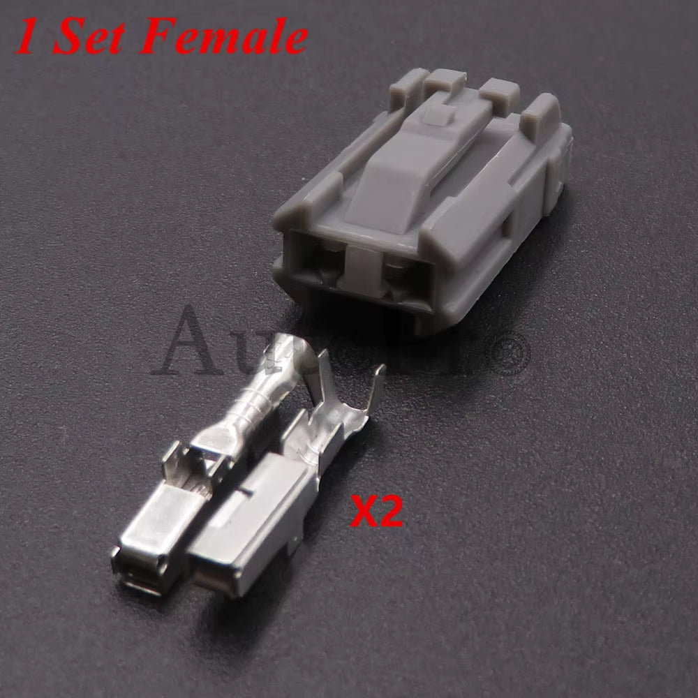 1 Set 2 Hole 7283-8123-40 AC Assembly Car High Brake Light Unsealed Socket Auto Male Female Docking Plug for Toyota MG610850-4