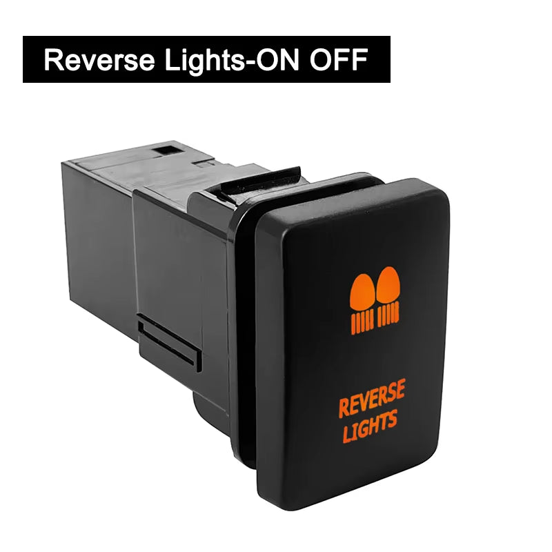 12V Car Push Button Switch with Cable Connector Orange Led Light Bar for Toyota Prado 150 200 Landcruiser Hilux RAV4 Carolla