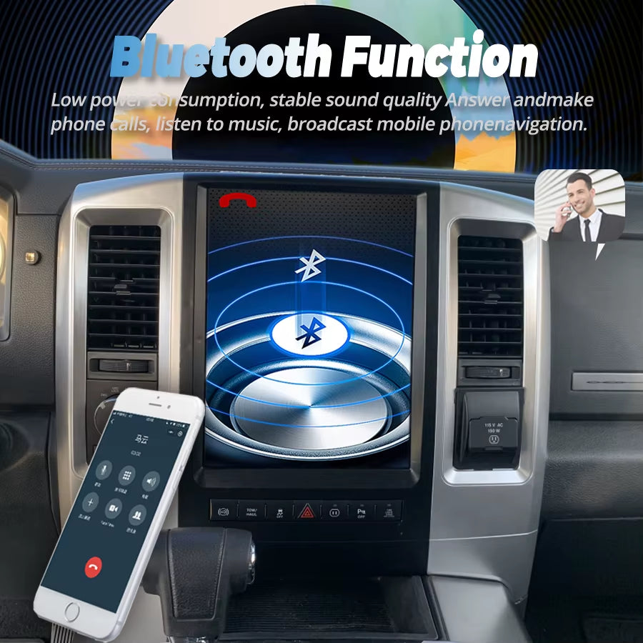 128GB Android 13 CAR Multimedia Player for Dodge RAM 1500 2500 2008 2009 2010 2011- 2019 Car Radio Receiver Stereo Head Unit GPS