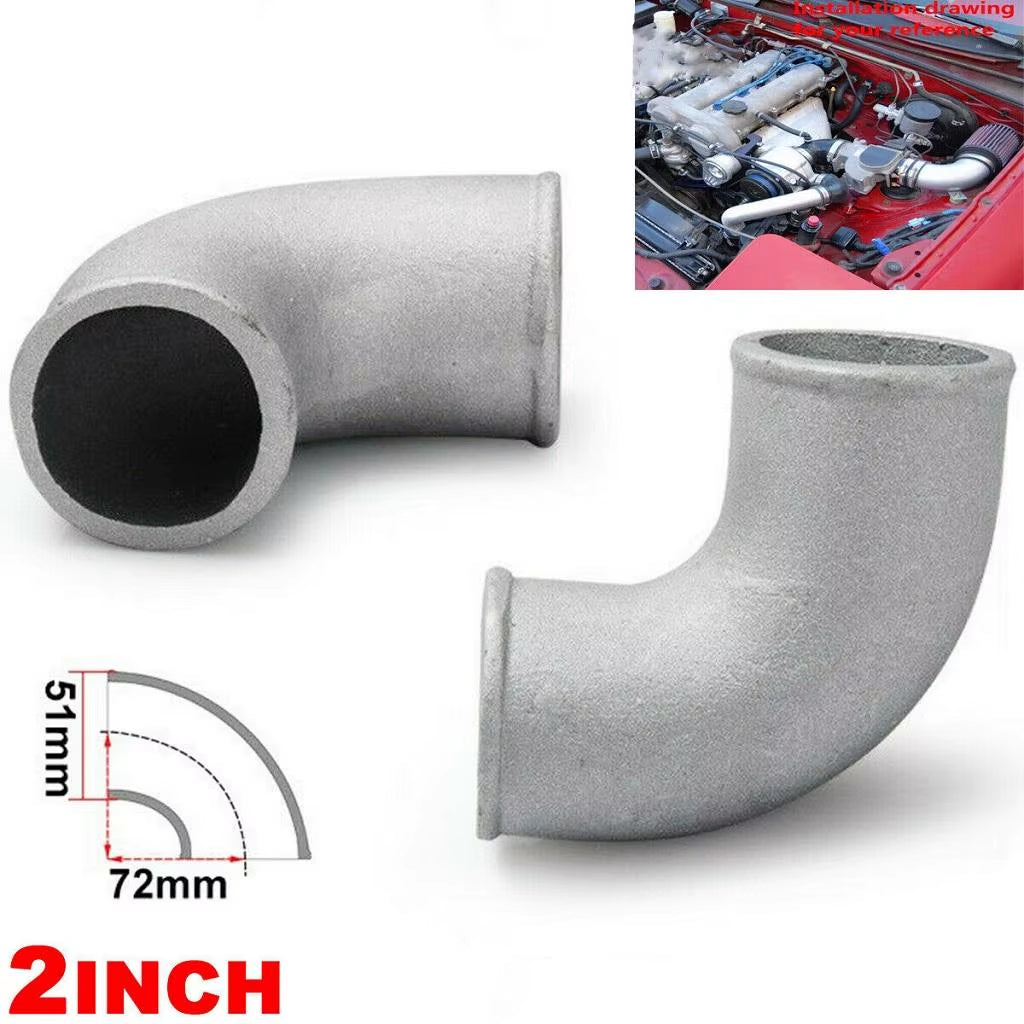 2" 51Mm Cast Aluminium Elbow Pipe 90 Degree Intercooler Bend