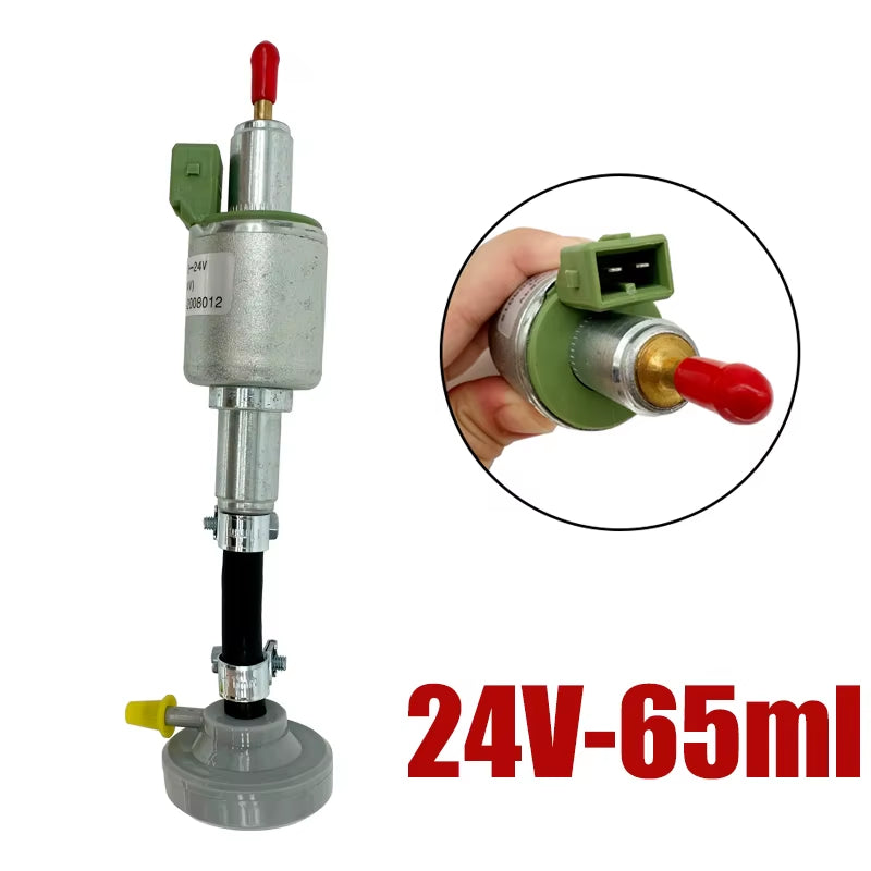 12V/24V Air Diesel Parking Heater Oil Fuel Pump Pulse Meter Pump W/Damper Fuel Check Valve for Webasto Eberspacher 22/28/35/65ML