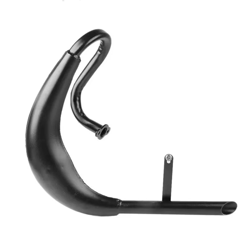 Fatty Belly Pipe Exhaust Muffler Black for 50Cc 60Cc 66Cc 80Cc 2-Stroke Engine Motor Motorized Bike Gas Engine Motor Parts