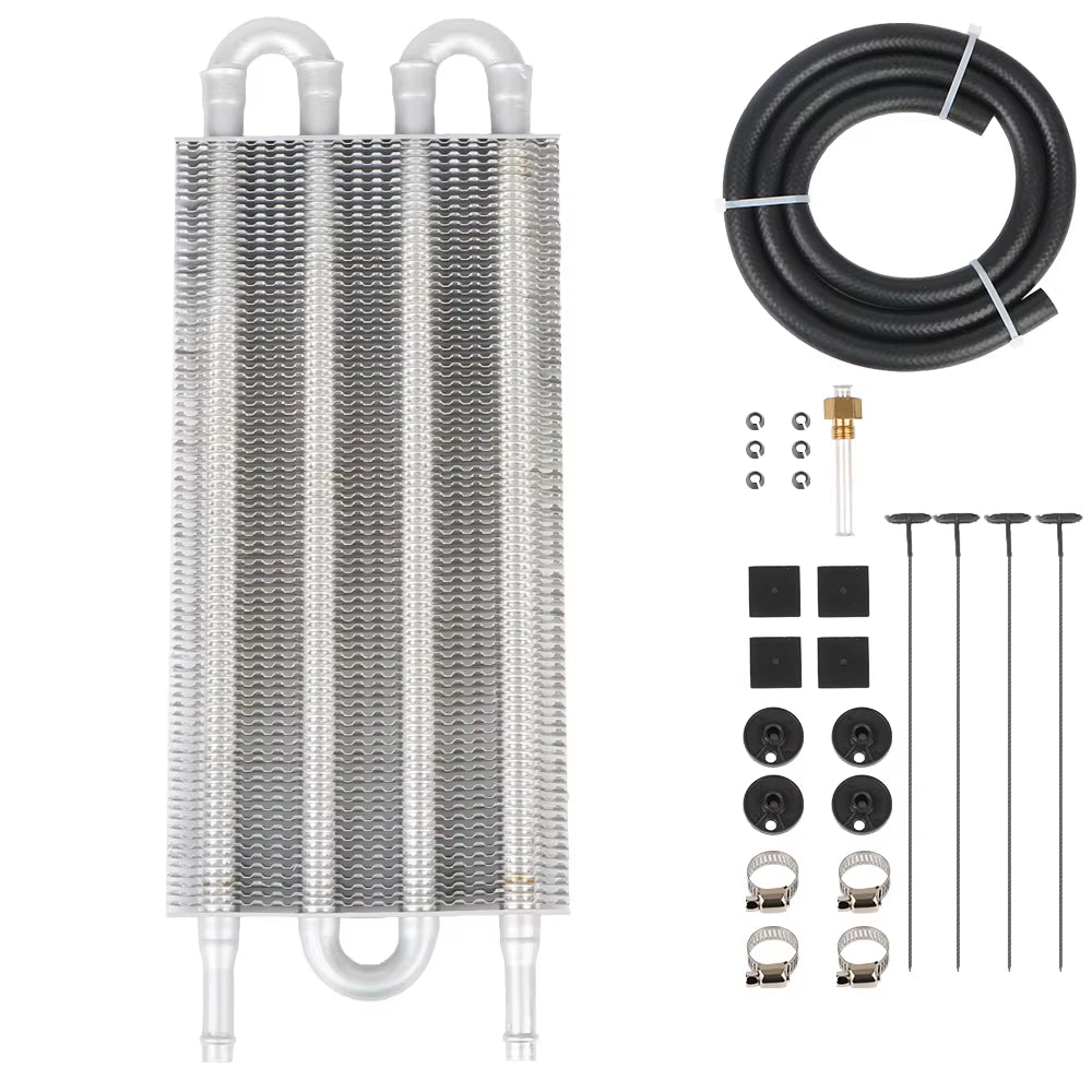 4/6/8 Row Auto-Manual Rear-Differential Cooling System Car Condenser Transmission Radiator with Rubber Tube Engine Oil Cooler