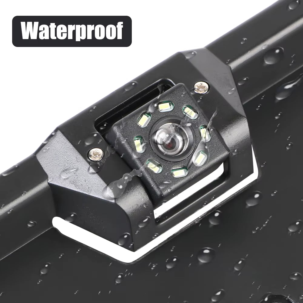 12V Car Rear View Camera 4/8 LED European UK License Plate Holder Parking Sensor 2.4G Reverse Vedio Receiver PDC Parltronics Set