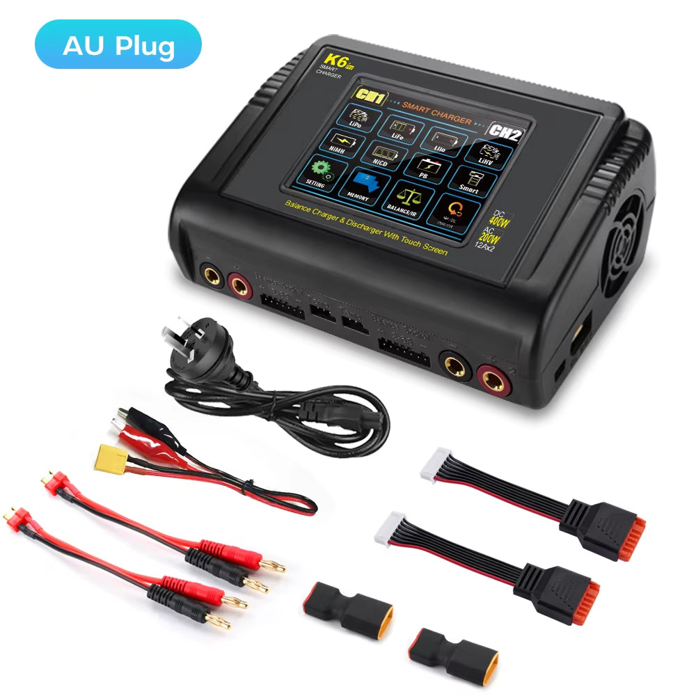 New 400W Lipo Battery Charger DC 400W AC 200W RC Dual Charger Discharger for Lihv Life Li-Lon Nicd Nimh Pb Lipo Battery