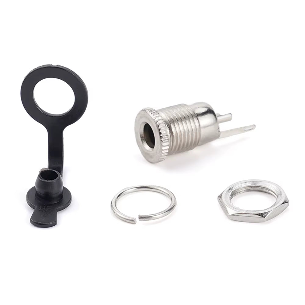 6Pcs/Set DC099 Power Supply Socket DC Female Socket 5521 5525 Power Jack Socket Female Panel Mount Connector Metal 10A