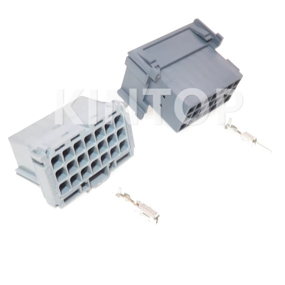 1 Set 21 Pins 1-967630-2 Auto AC Assembly Plastic Housing Unsealed Connector Grey Car Wiring Socket with Wires 8-968975-2