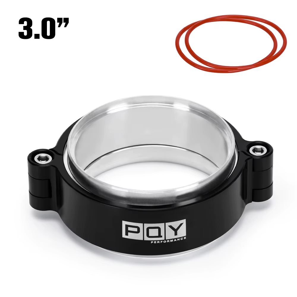 Free Shipping Exhaust V-Band Clamp W Flange System Assembly Anodized Clamp for 2"/2.5"/3"/3.5"/4" OD Turbo Intake Piping