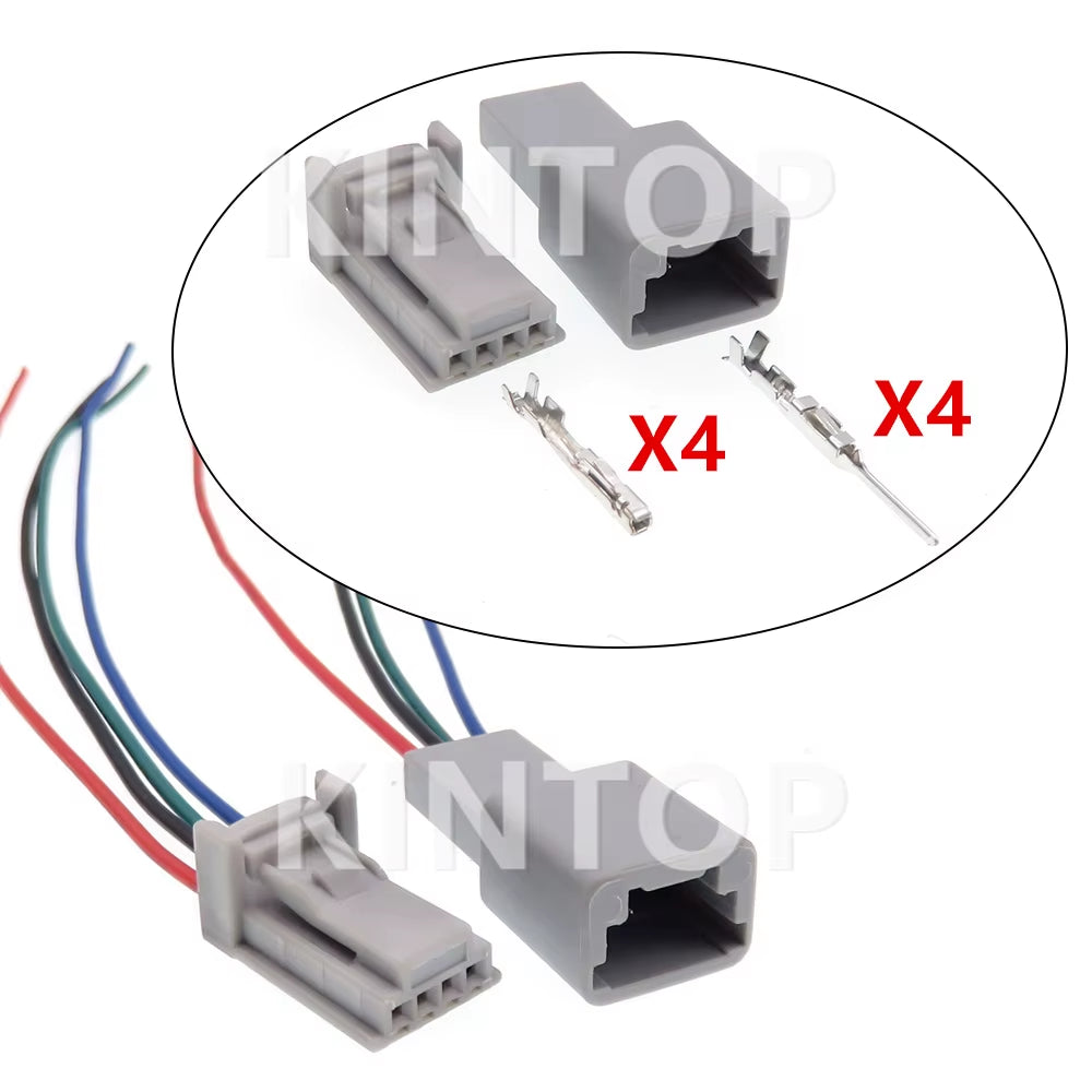 1Set 4 Pins Auto Light Unsealed Connector Car Hazard Light Double Flash Lamp Plug 1473672-2 AC Assembly for Toyota Prado