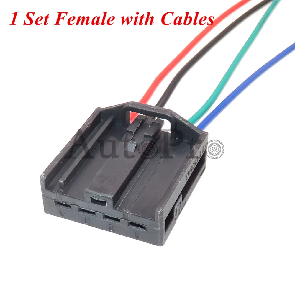 1 Set 4 Hole 1719093-1 1719093-3B AC Assembly Car Plastic Housing Unsealed Connectors Auto WOOFER Wiring Harness Socket for BWM