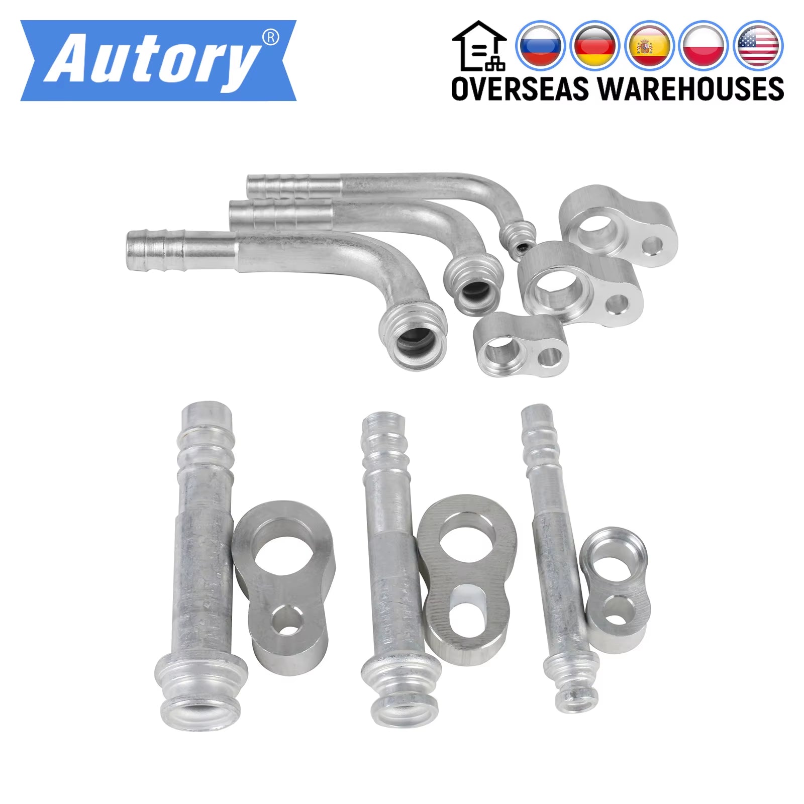 Autory Automotive Air Conditioning Active Platen Connector Radiator Evaporator Adapter R134A Fixture Hose Curved Straight