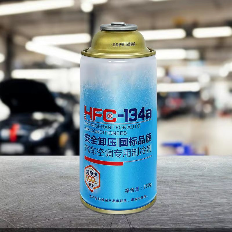 Car AC Refrigerant 250G Air Conditioner Recharging Refrigerant Vehicle Refrigeration Liquid for Truck Maintenance Commuting