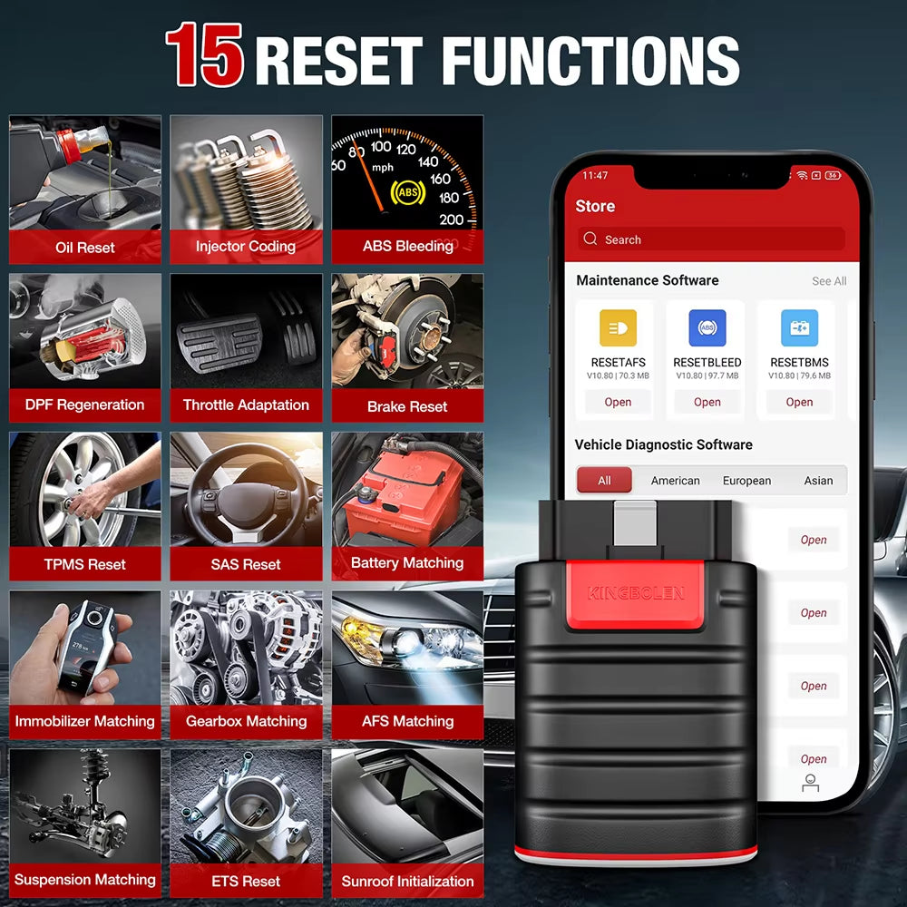 Ediag Hot Version Full System Diagnostic Tool OBD2 Scanner 16 Resets ECU Coding Bi-Directional PK THINKCAR Thinkdiag