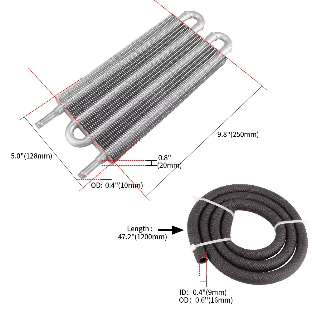 Universal Car Air Conditioning Tube Accessories 4 Rows 6 Rows 8 Rows Belt Condenser Tube Auto-Manual Radiator Converter Kit ﻿