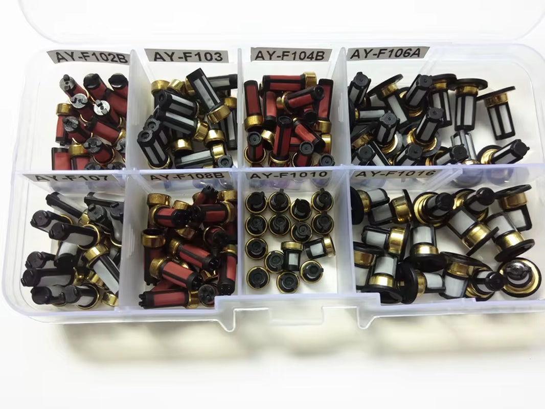 Free Shipping 120Pieces Micro Filter for Fuel Injection Wholesales High Quality Fuel Injector Filter with 8Kinds Item