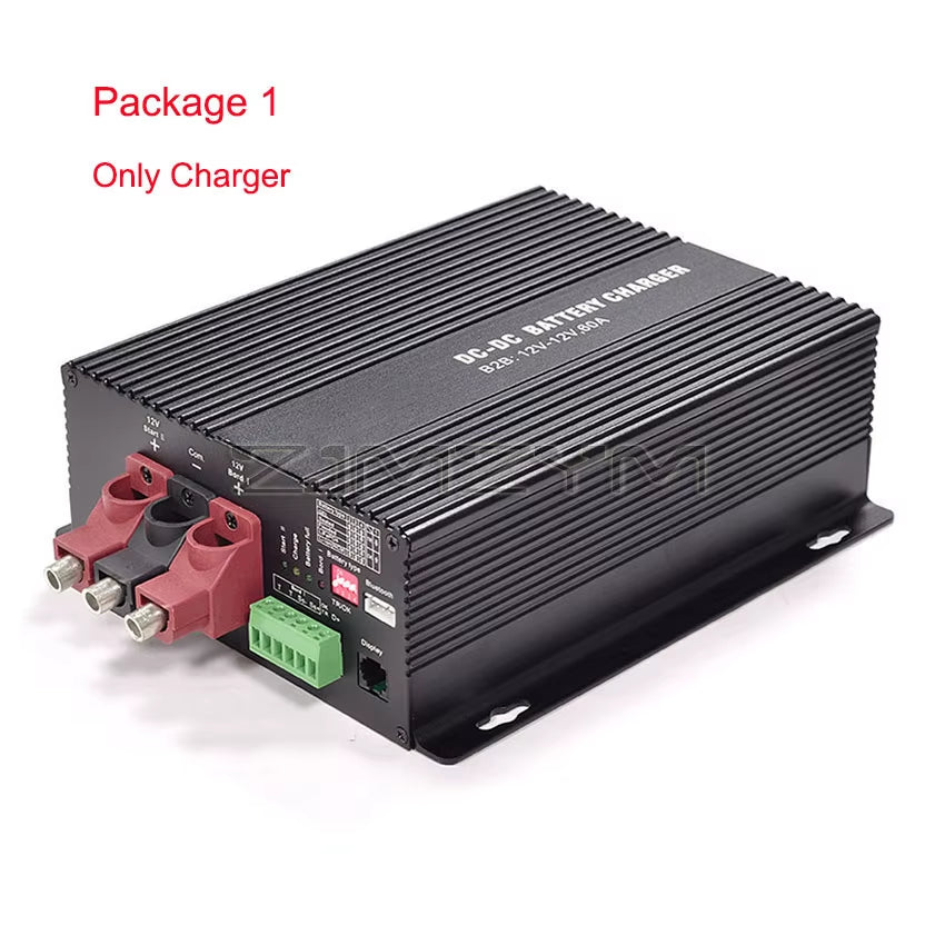 12V 60A Charger Booster for Rvs Campers Ships Lead-Acid DC to DC Charger Support Bluetooth App Automatic Smart Battery Chargers