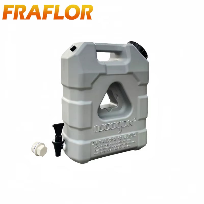 Car Mounted 21L Water Tank Large Capacity Portable Camping Water Storage Bucket Detachable Faucet for Outdoor Travel Driving