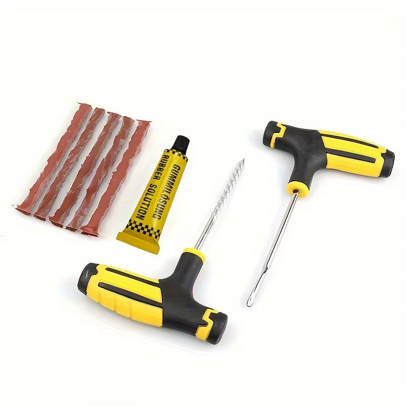 Car Tire Repair Kit Practical Tools Durable Tire Strips Super Glue Included Auto Emergency Repair Kit Optional With/Without Glue