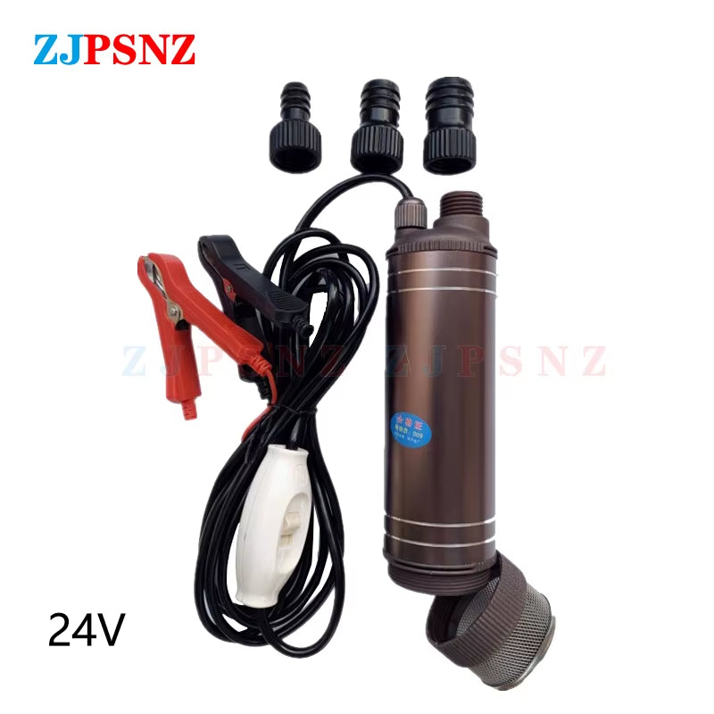 150W 12V/24V Portable DC Submersible Electric Pump for Diesel Fuel Delivery Water Sewage Suction Transfer Electric Pump 45L/Min