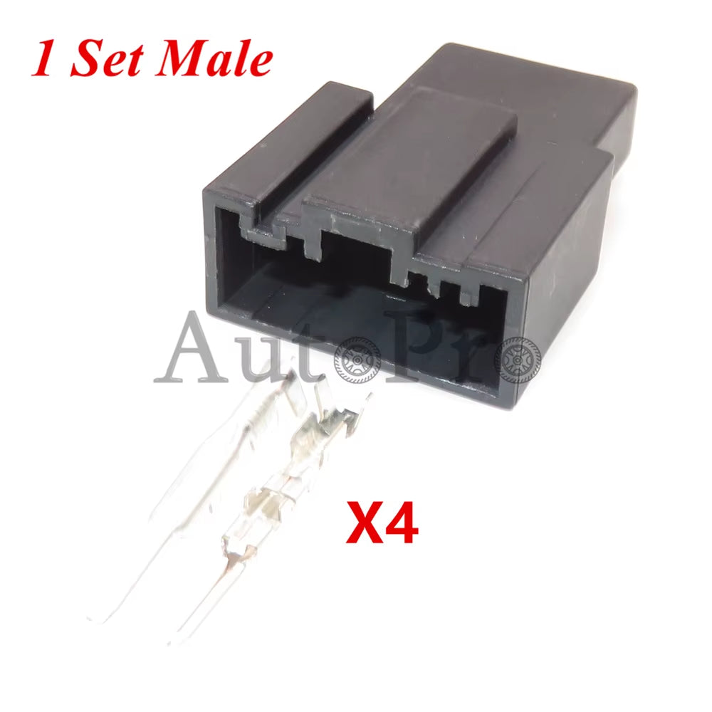 1 Set 4 Hole 1719093-1 1719093-3B AC Assembly Car Plastic Housing Unsealed Connectors Auto WOOFER Wiring Harness Socket for BWM
