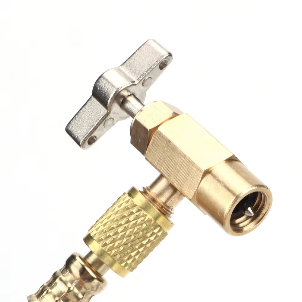 R600A Recharge Kit R134A Recharge Measuring Hose Can Tap Gauge Refrigerant Charging Pipe Air Conditioning Pipes and Connectors