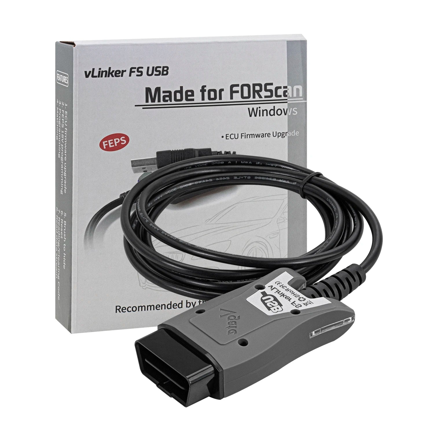 Vlinker FS for Ford ELM327 Forscan HS/MS-CAN OBD2 Car Diagnostic Scanner Interface Tools OBDII for Mazda ELM 327 OBD 2