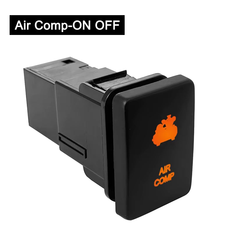 12V Car Push Button Switch with Cable Connector Orange Led Light Bar for Toyota Prado 150 200 Landcruiser Hilux RAV4 Carolla