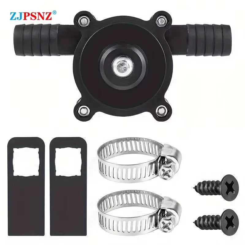 Electric Drill Pump Portable Mini Diesel Oil Fluid Water Pump Hand Self-Priming Liquid Transfer Pump Home Garden Outdoor Pump